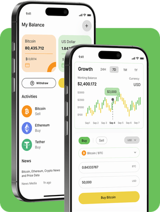 Crypto Valorange trading platform interface with live market data