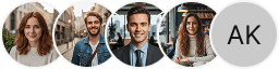 Multiple investor profile avatars on Crypto Valorange trading review block